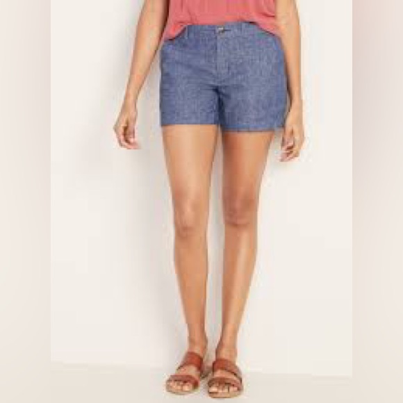 Lot of 2 size 16 Linen Shorts Athleta Cabo, Old Navy Everyday Short - Picture 2 of 16